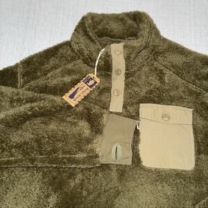 Buffalo Jackson Fleece Pullover Olive Warm FluffySize XL New With Tags
